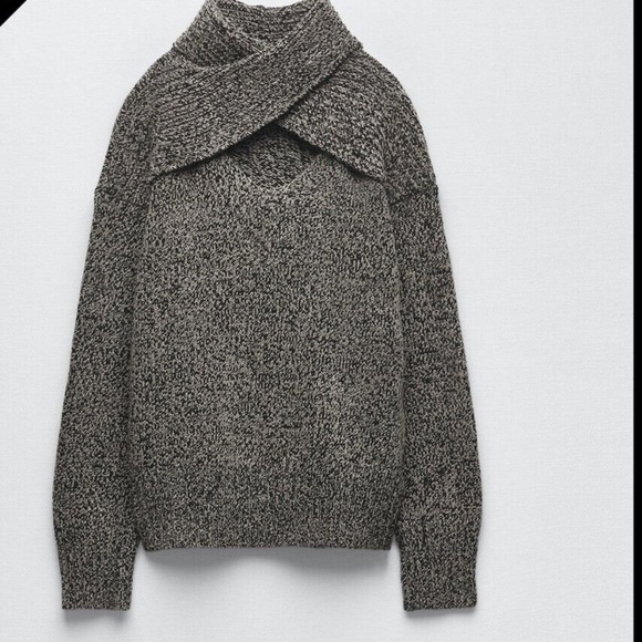 Zara Sweaters Nwt Zara Crossover Cut Out Knit Sweater S Poshmark